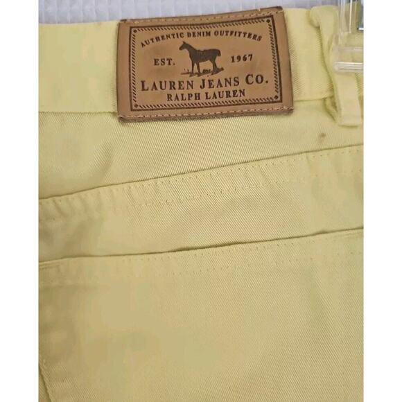 Lauren Ralph Lauren Jeans Co. ~Woman Size 6~ Yellow 5 Pocket Capri Denim Jeans. - Picture 2 of 9